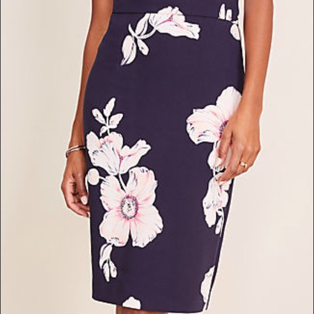 Ann Taylor Petite Floral High Waist Pencil Skirt